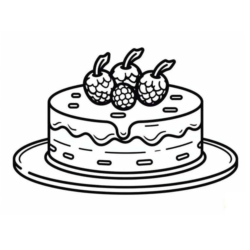 Tranh tô màu đồ ăn vặt số 11 Tranh tô màu đồ ăn vặt số 11