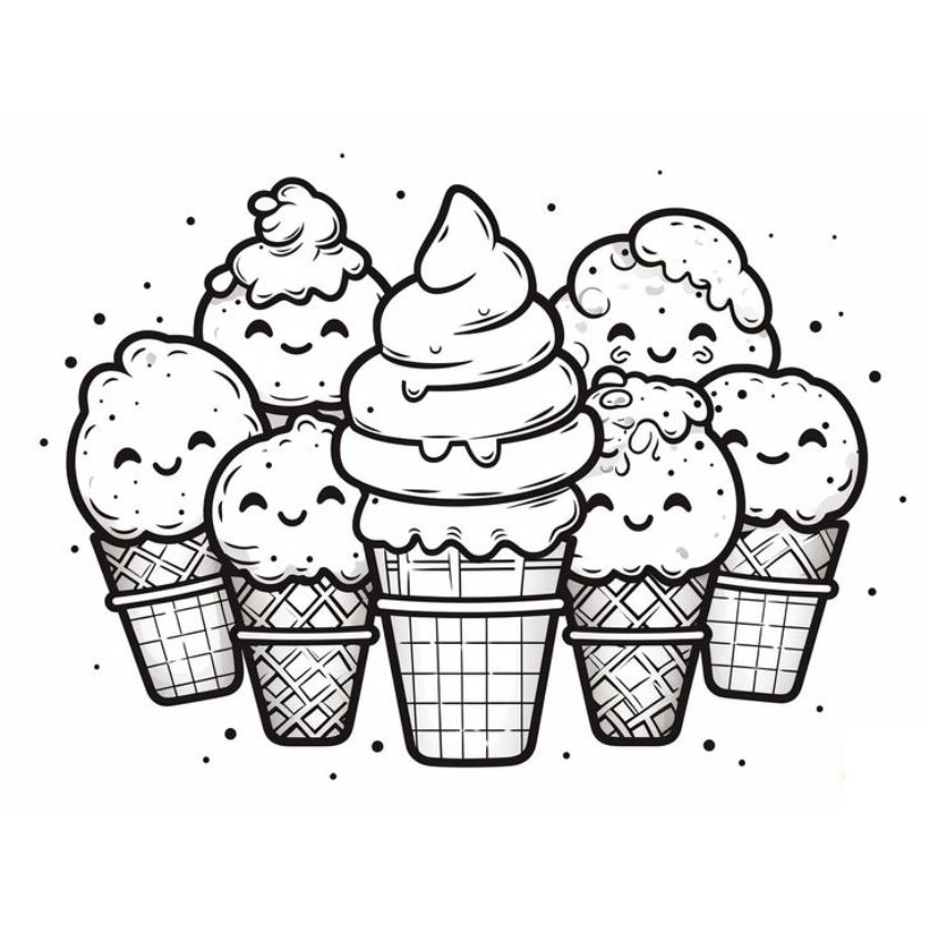 Tranh tô màu đồ ăn vặt số 23 Tranh tô màu đồ ăn vặt số 23