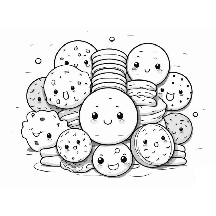 Tranh tô màu đồ ăn vặt số 24 Tranh tô màu đồ ăn vặt số 24