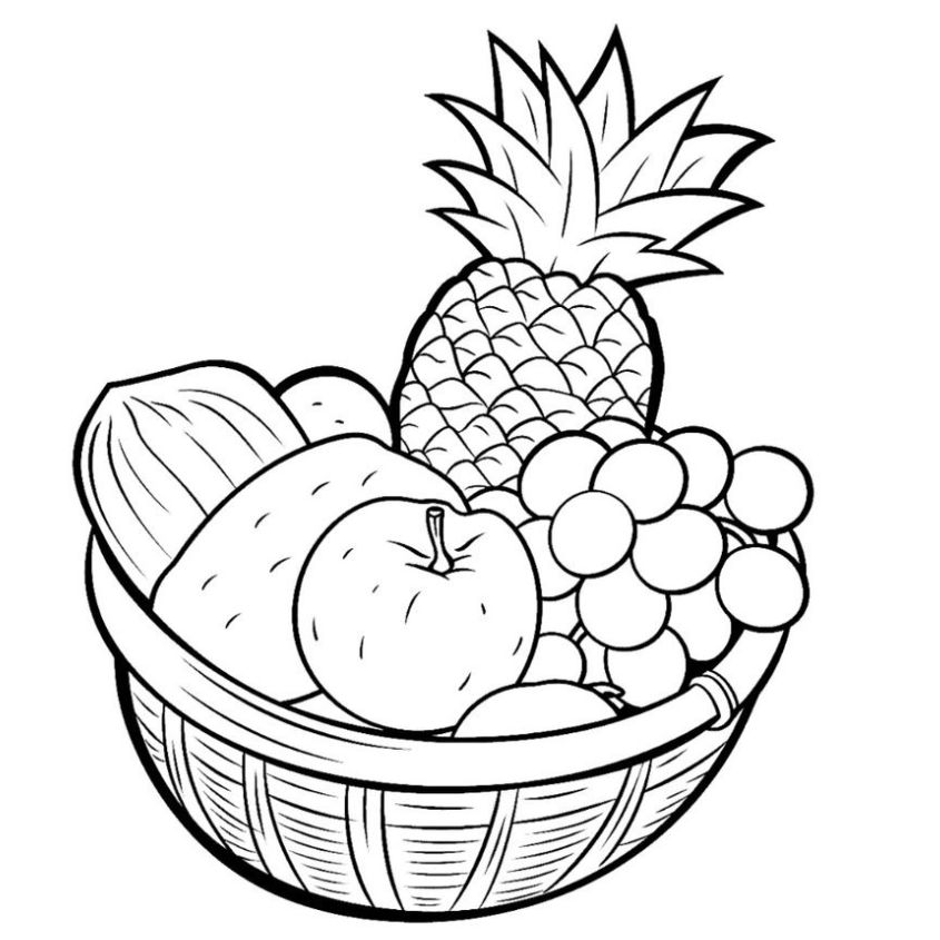 Tranh tô màu đồ ăn dễ thương số 4 Tranh tô màu đồ ăn dễ thương số 4