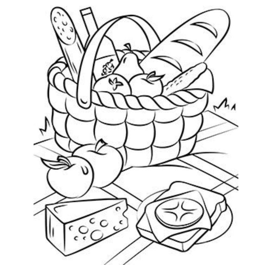 Tranh tô màu đồ ăn dễ thương số 11 Tranh tô màu đồ ăn dễ thương số 11