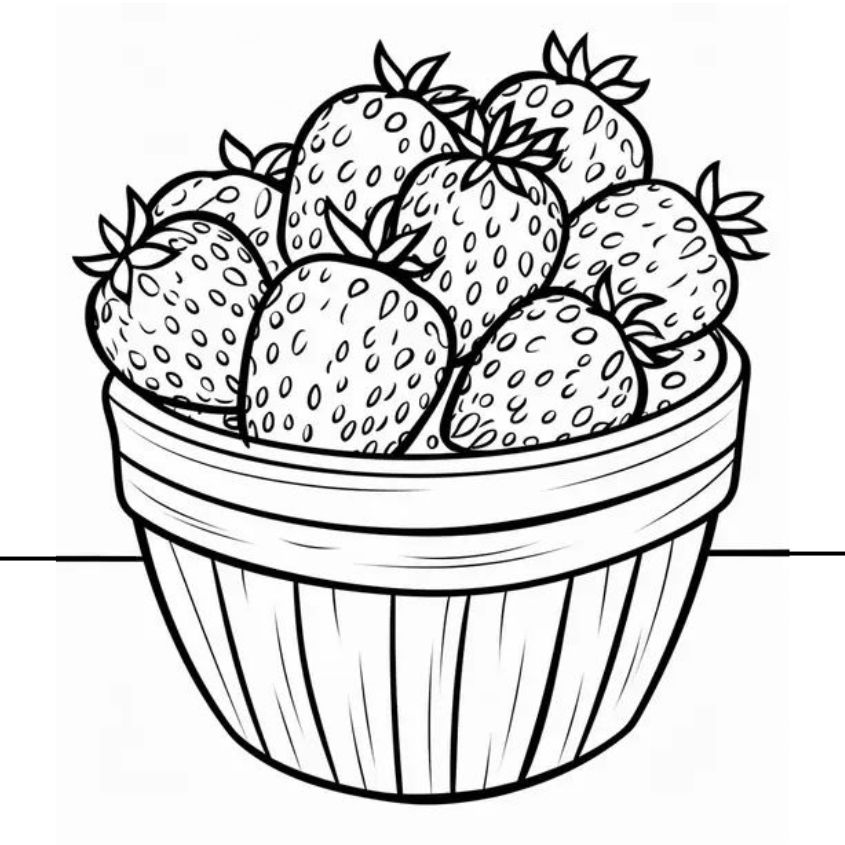 Tranh tô màu đồ ăn dễ thương số 13 Tranh tô màu đồ ăn dễ thương số 13