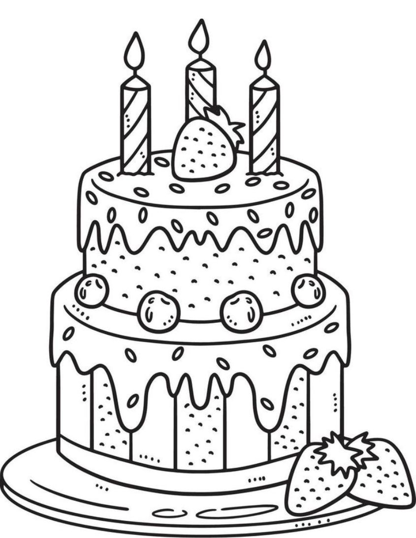 Tranh tô màu đồ ăn dễ thương số 36 Tranh tô màu đồ ăn dễ thương số 36