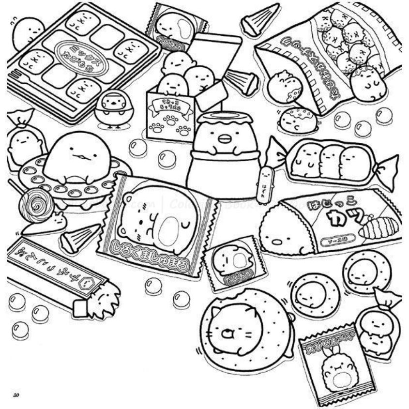 Tranh tô màu đồ ăn sushi số 24 Tranh tô màu đồ ăn sushi số 24