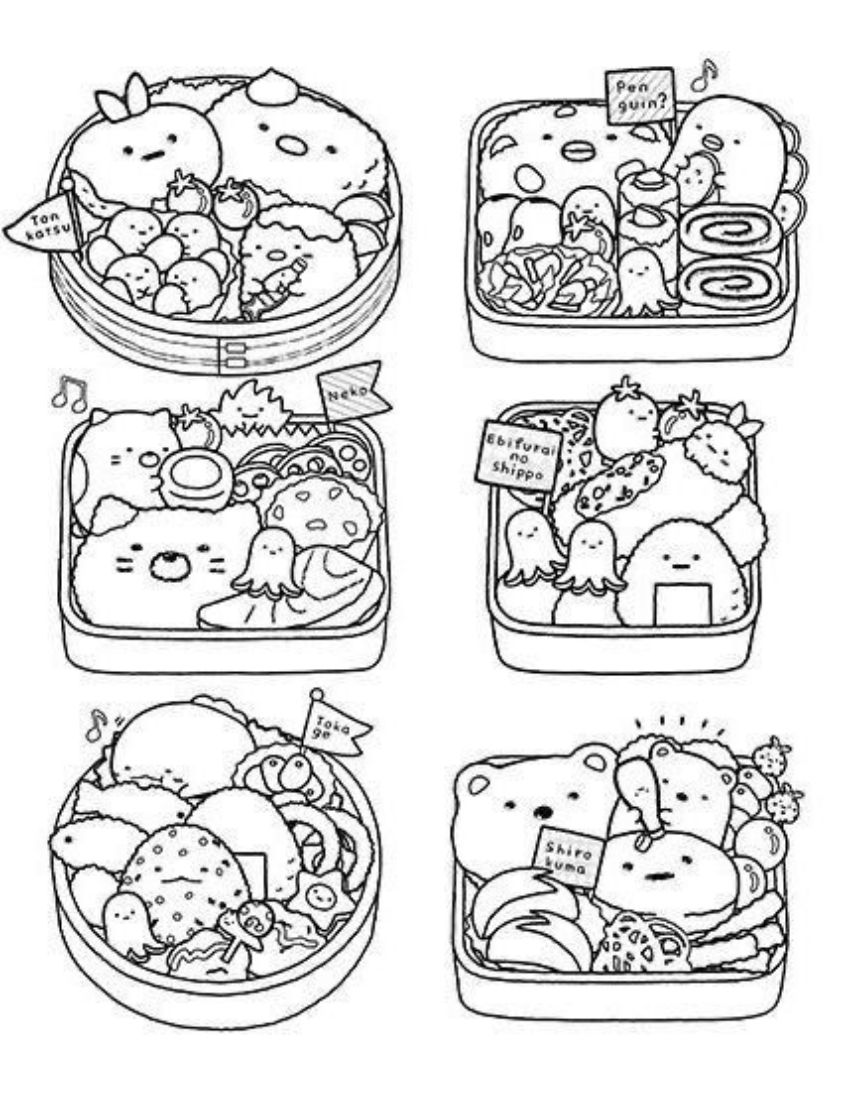 Tranh tô màu đồ ăn sushi số 23 Tranh tô màu đồ ăn sushi số 23