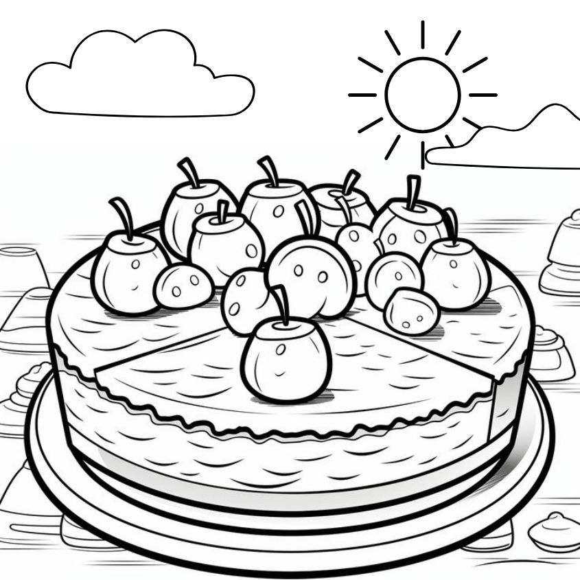 Tranh tô màu đồ ăn vặt số 27 Tranh tô màu đồ ăn vặt số 27