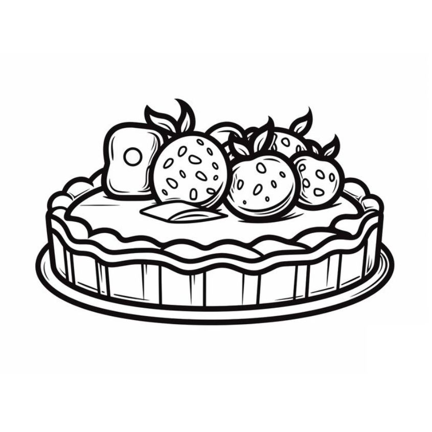 Tranh tô màu đồ ăn vặt số 28 Tranh tô màu đồ ăn vặt số 28