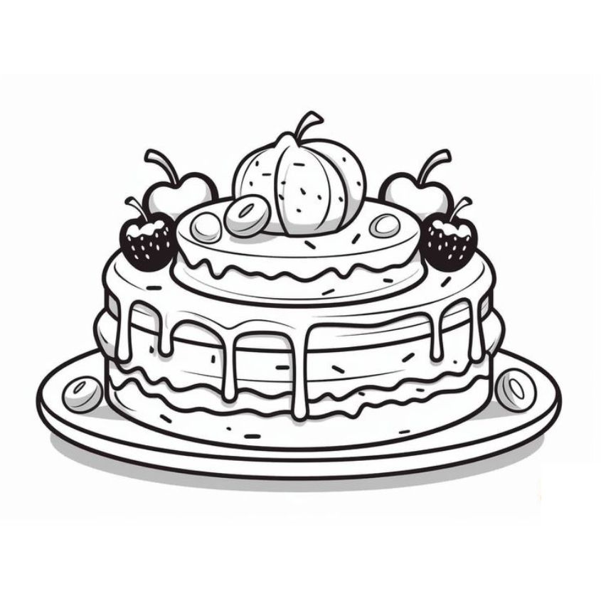 Tranh tô màu đồ ăn vặt số 29 Tranh tô màu đồ ăn vặt số 29