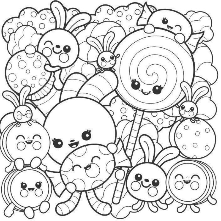 Tranh tô màu đồ ăn vặt số 31 Tranh tô màu đồ ăn vặt số 31