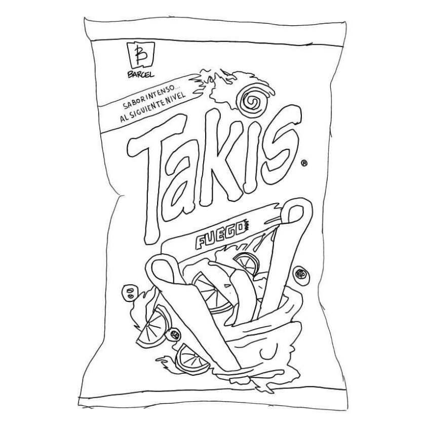 Tranh tô màu đồ ăn vặt số 34 Tranh tô màu đồ ăn vặt số 34