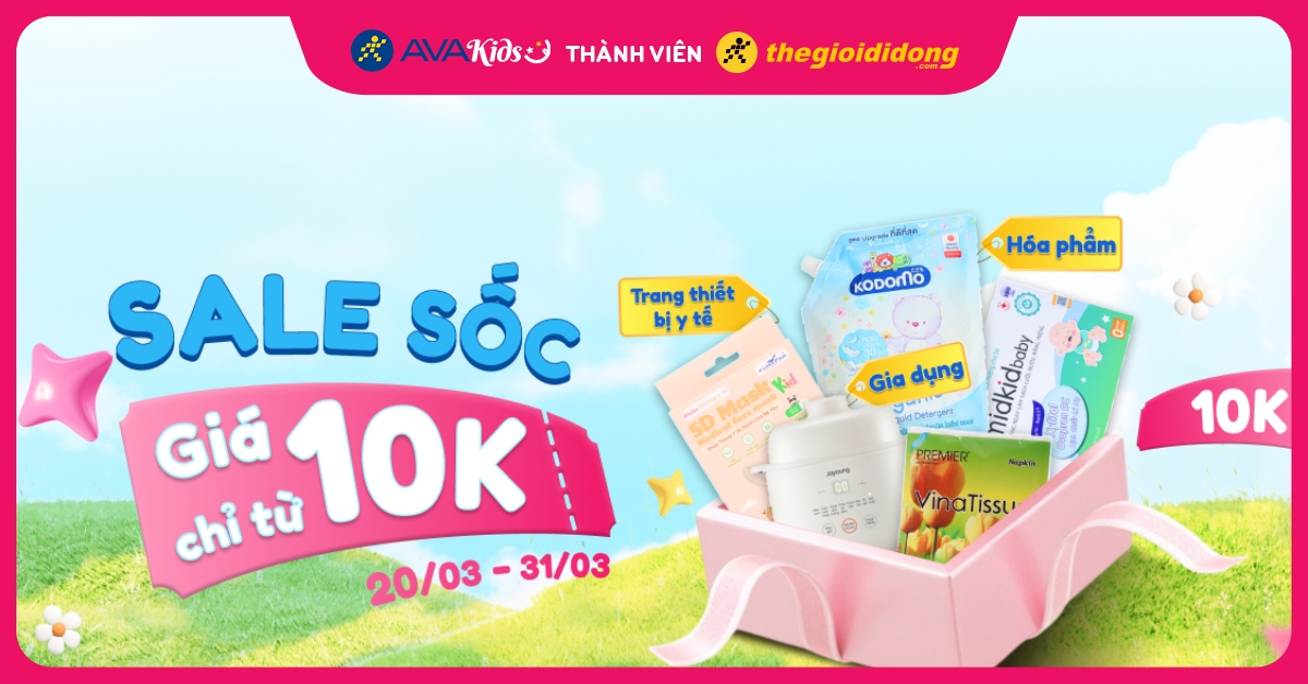 AVAKids sale sốc chỉ từ 10K