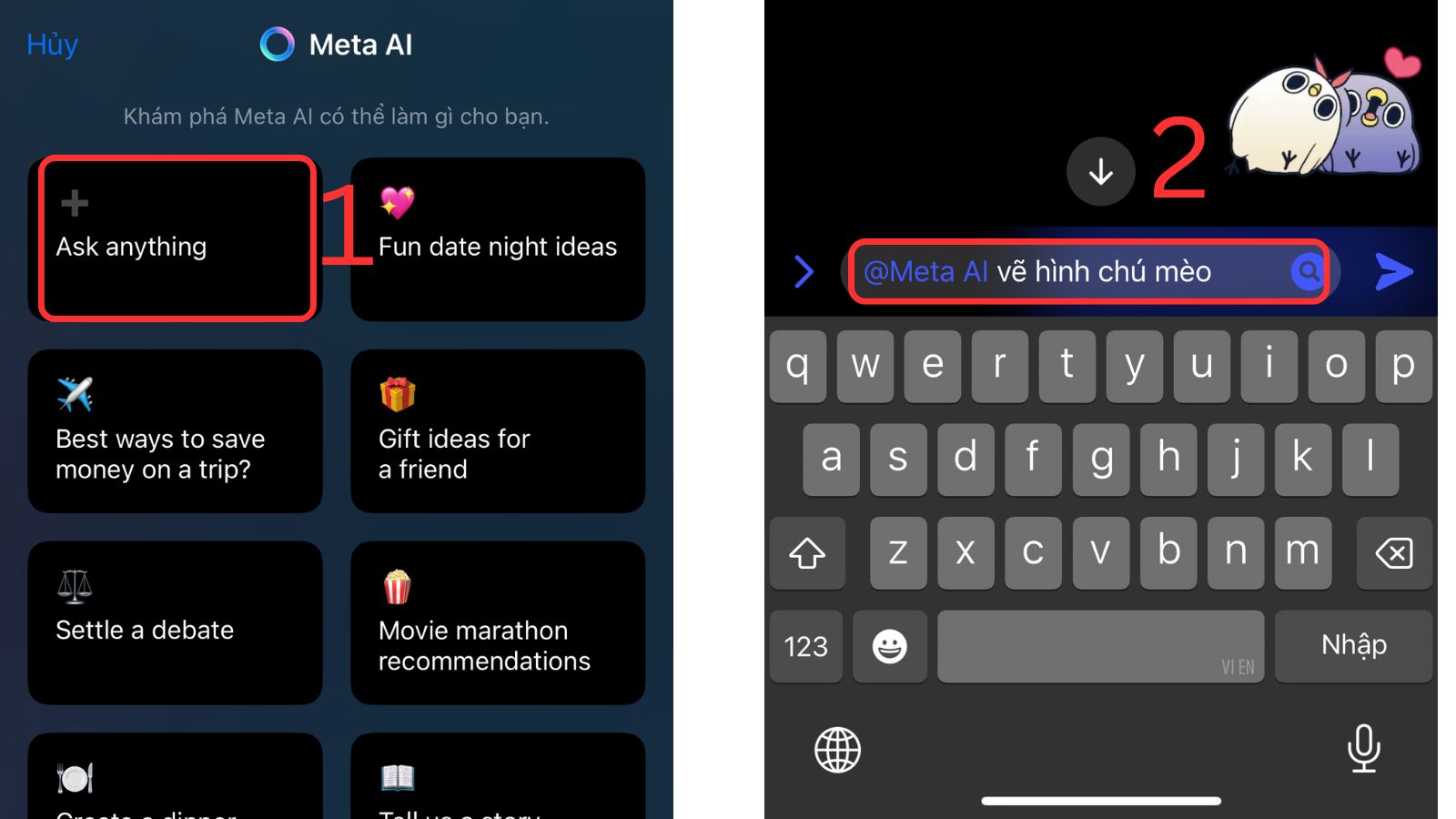 Chọn Ask Any Thing > nhập mô tả bất kỳ Chọn Ask Any Thing > nhập mô tả bất kỳ