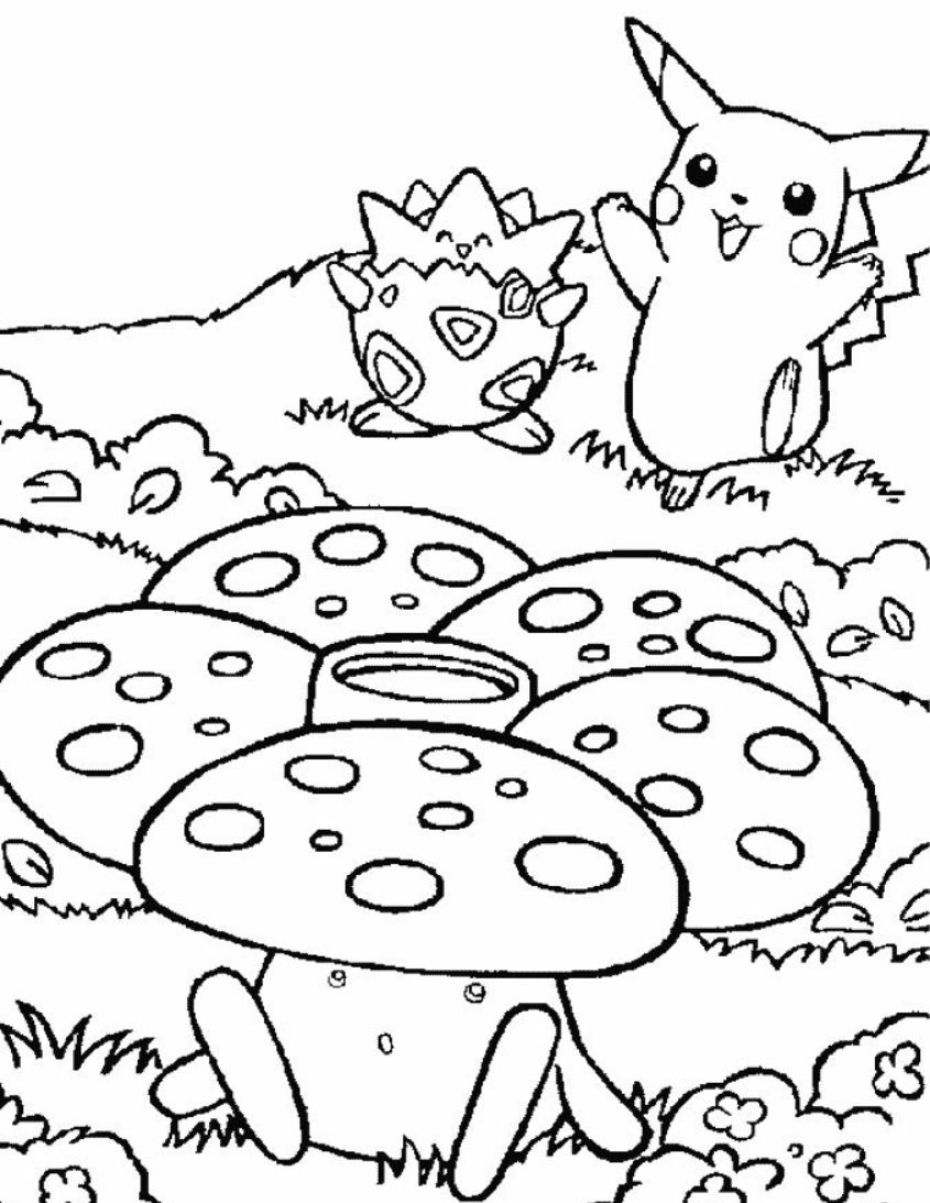 Tranh tô màu Pokemon cute, dễ thương số 9