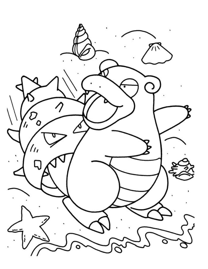 Tranh tô màu Pokemon cute, dễ thương số 3