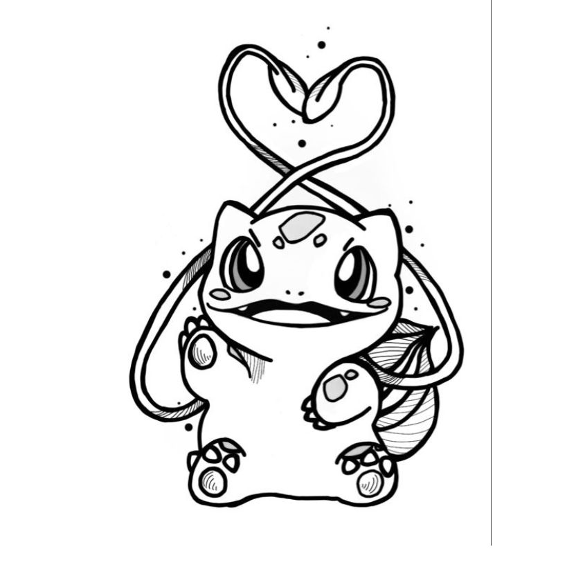 Tranh tô màu Pokemon cute, dễ thương số 22