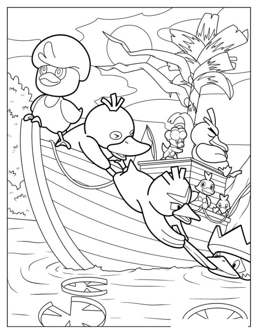 Tranh tô màu Pokemon cute, dễ thương số 29