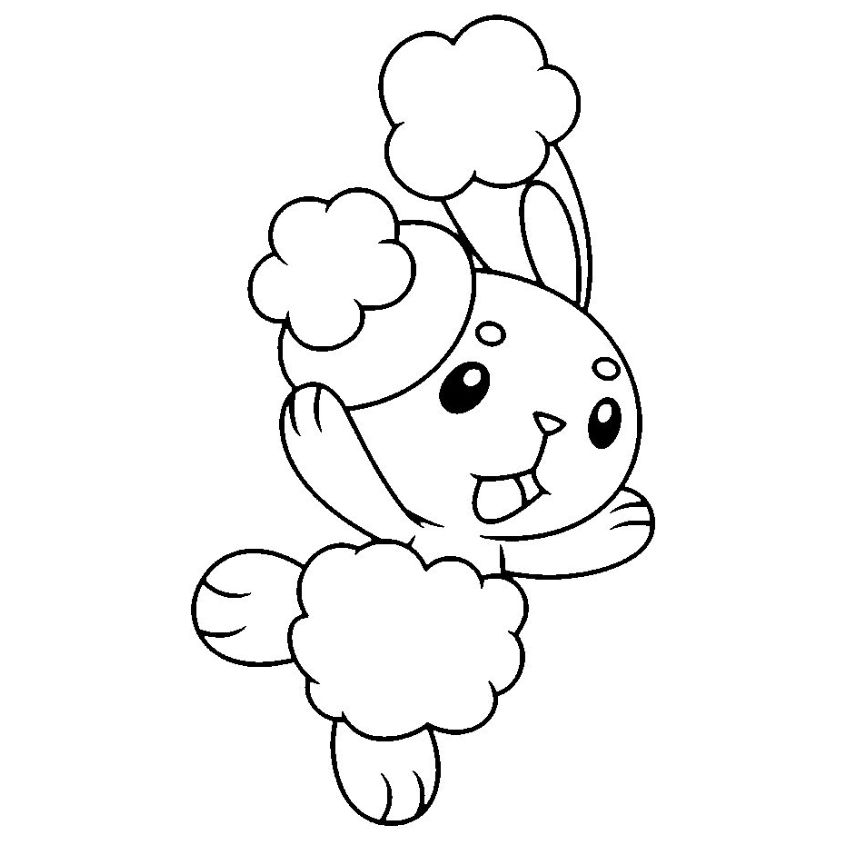 Tranh tô màu Pokemon cute, dễ thương số 24