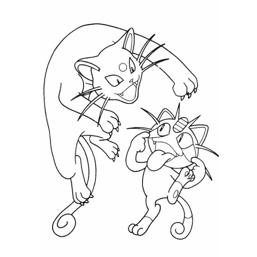 Tranh tô màu Pokemon cute, dễ thương số 25