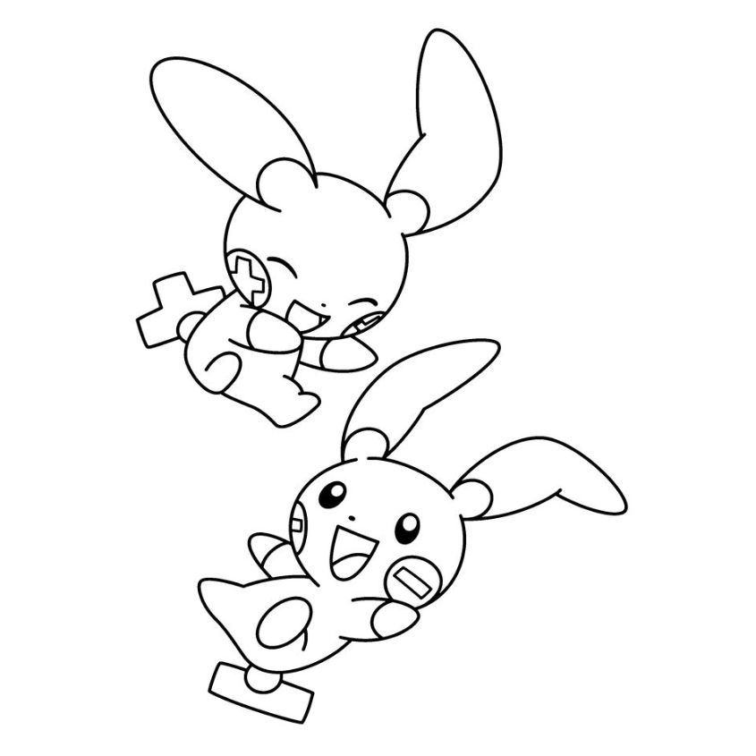 Tranh tô màu Pokemon cute, dễ thương số 28