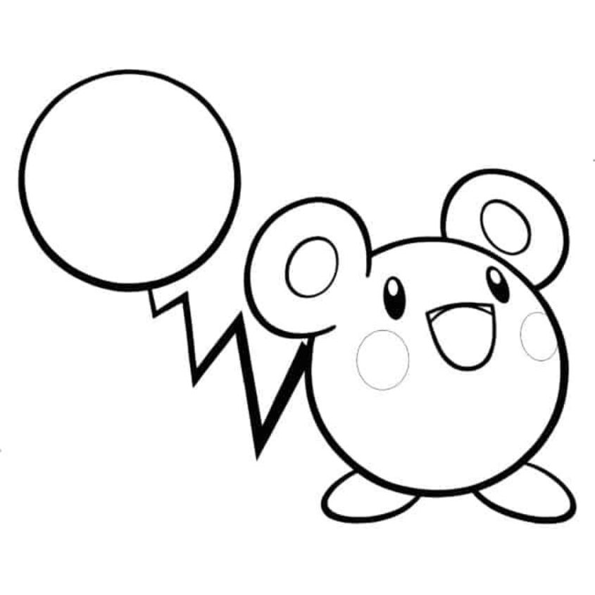 Tranh tô màu Pokemon đơn giản số 8