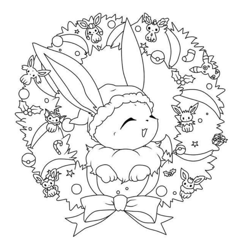 Tranh tô màu Pokemon Eevee tiến hóa số 12