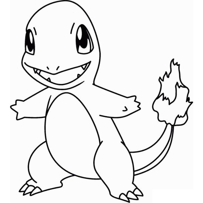 Tranh tô màu Pokemon đơn giản số 10