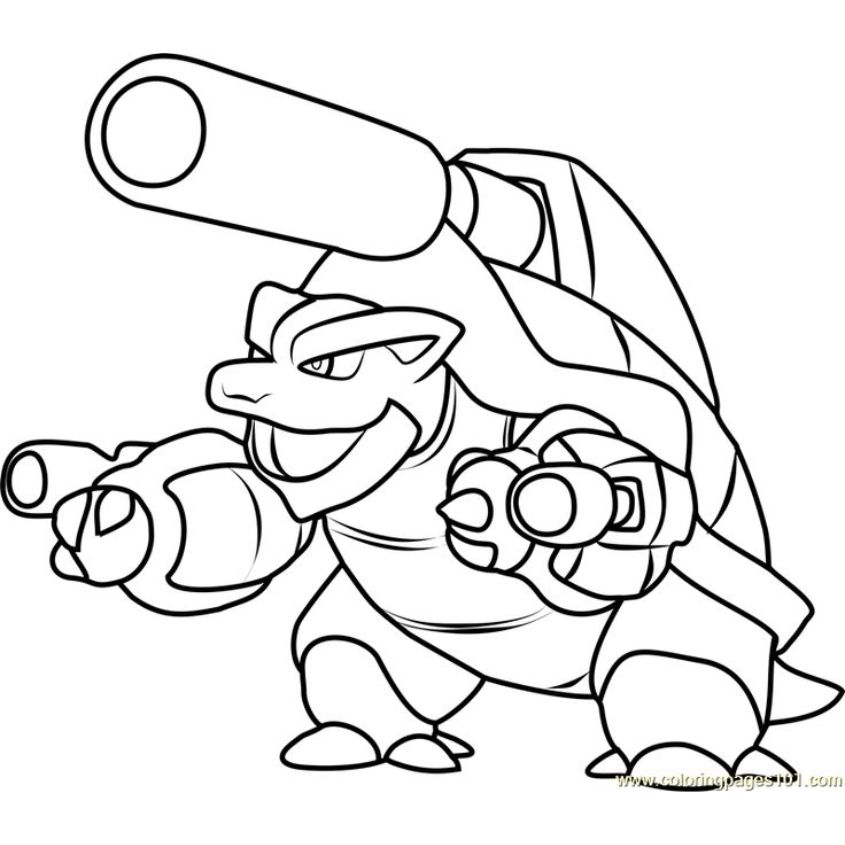 Tranh tô màu Pokemon tiến hóa mega số 2