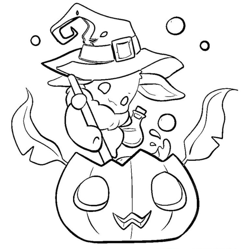 Tranh tô màu Pokemon Eevee tiến hóa số 14