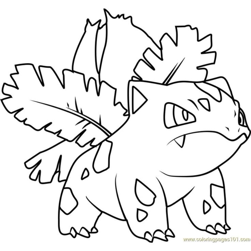 Tranh tô màu Pokemon đơn giản số 13