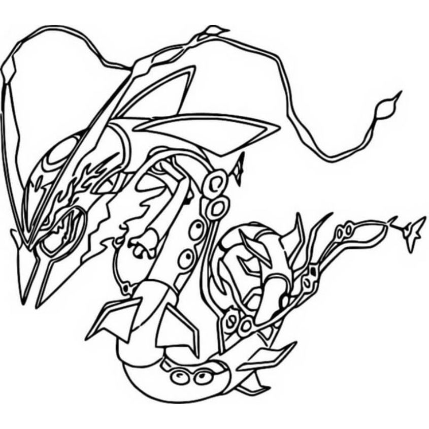 Tranh tô màu Pokemon tiến hóa mega số 5