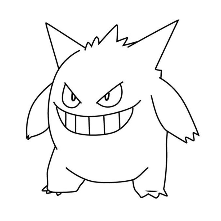 Tranh tô màu Pokemon đơn giản số 15