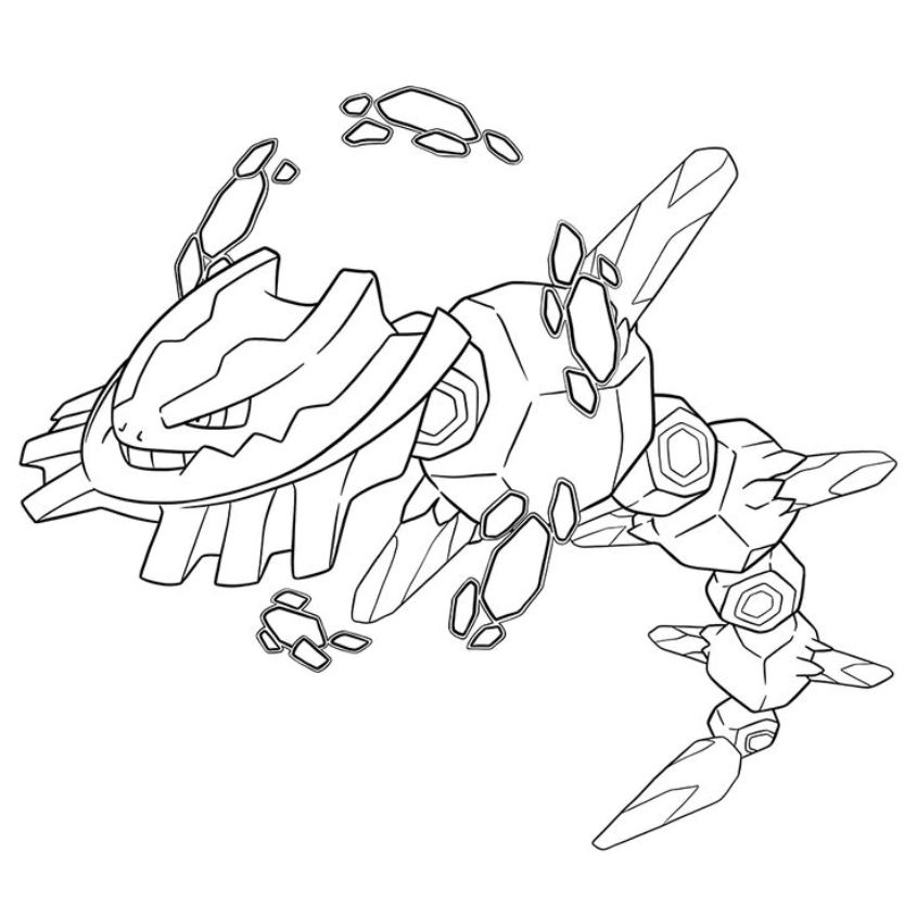 Tranh tô màu Pokemon tiến hóa mega số 7