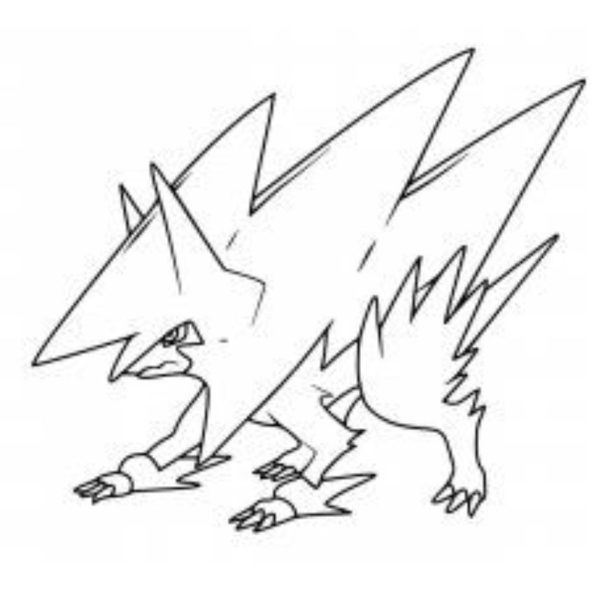 Tranh tô màu Pokemon tiến hóa mega số 10