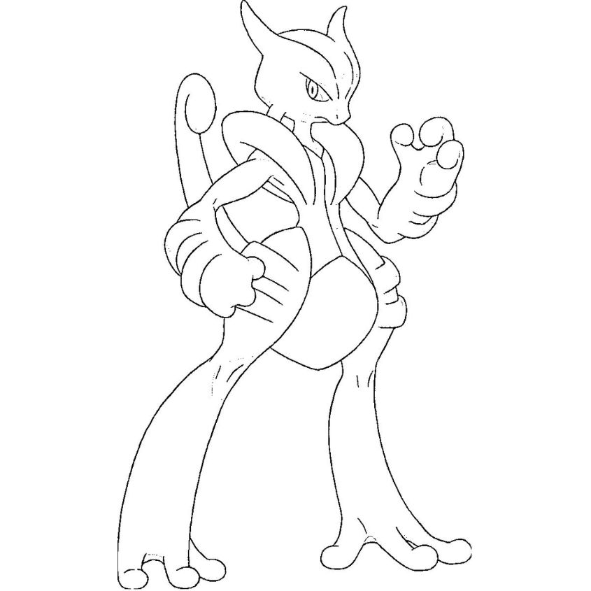 Tranh tô màu Pokemon tiến hóa mega số 11