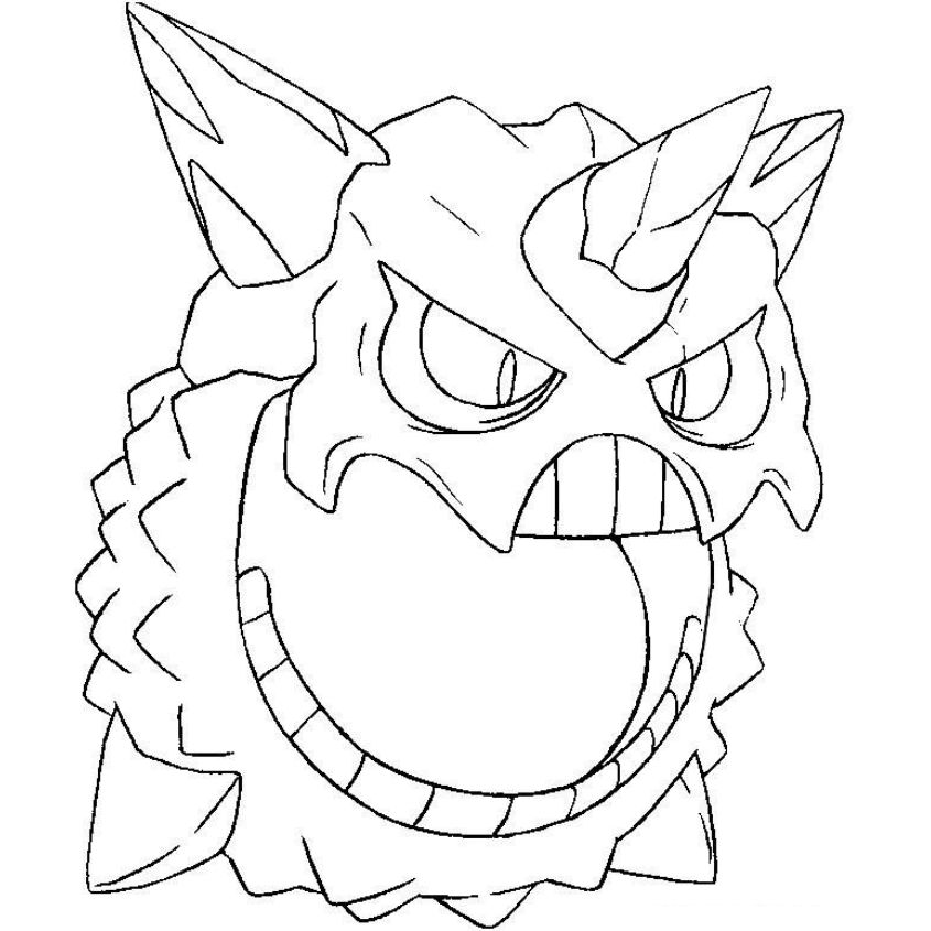 Tranh tô màu Pokemon tiến hóa mega số 12