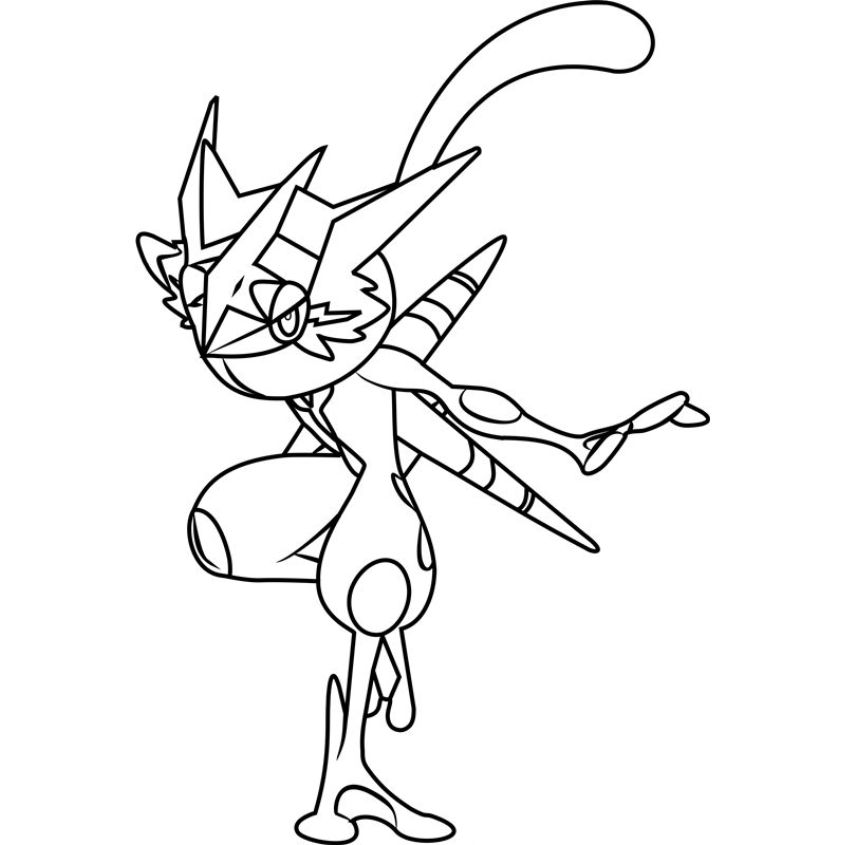 Tranh tô màu Pokemon tiến hóa mega số 13