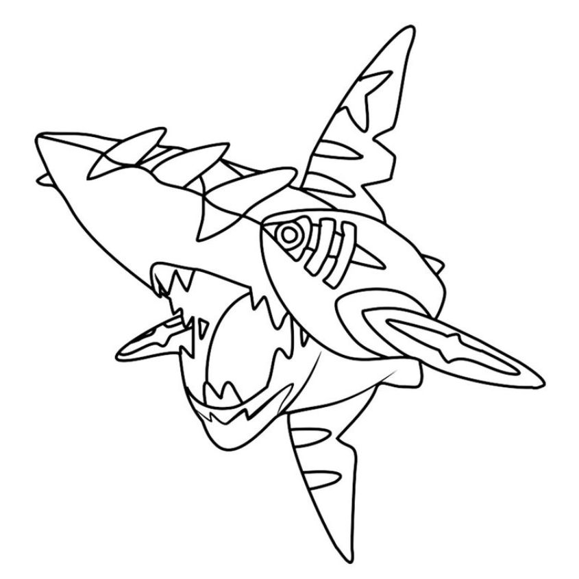 Tranh tô màu Pokemon tiến hóa mega số 17