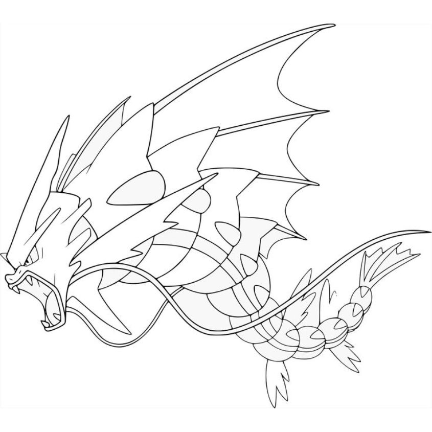 Tranh tô màu Pokemon tiến hóa mega số 19