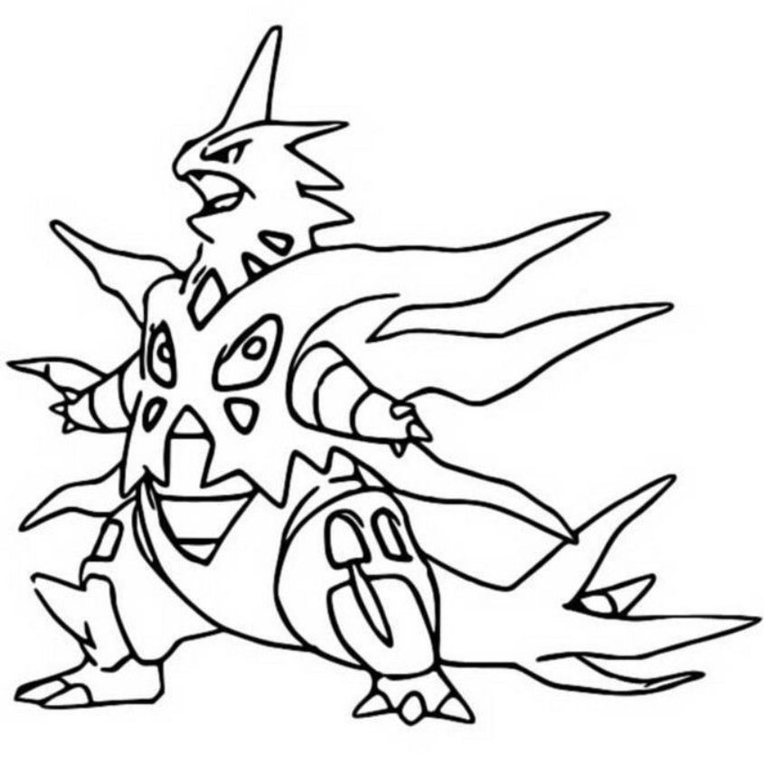 Tranh tô màu Pokemon tiến hóa mega số 21