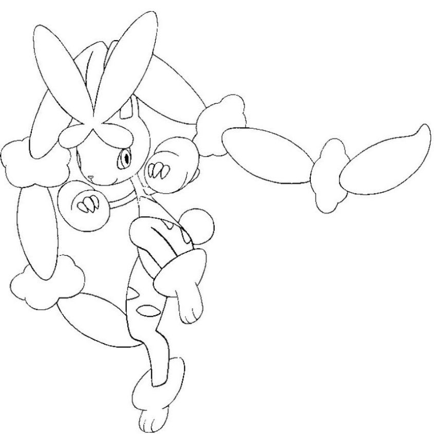 Tranh tô màu Pokemon tiến hóa mega số 23