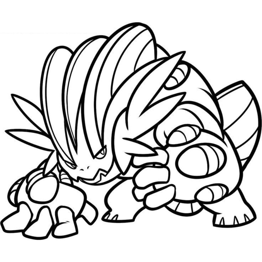 Tranh tô màu Pokemon tiến hóa mega số 24