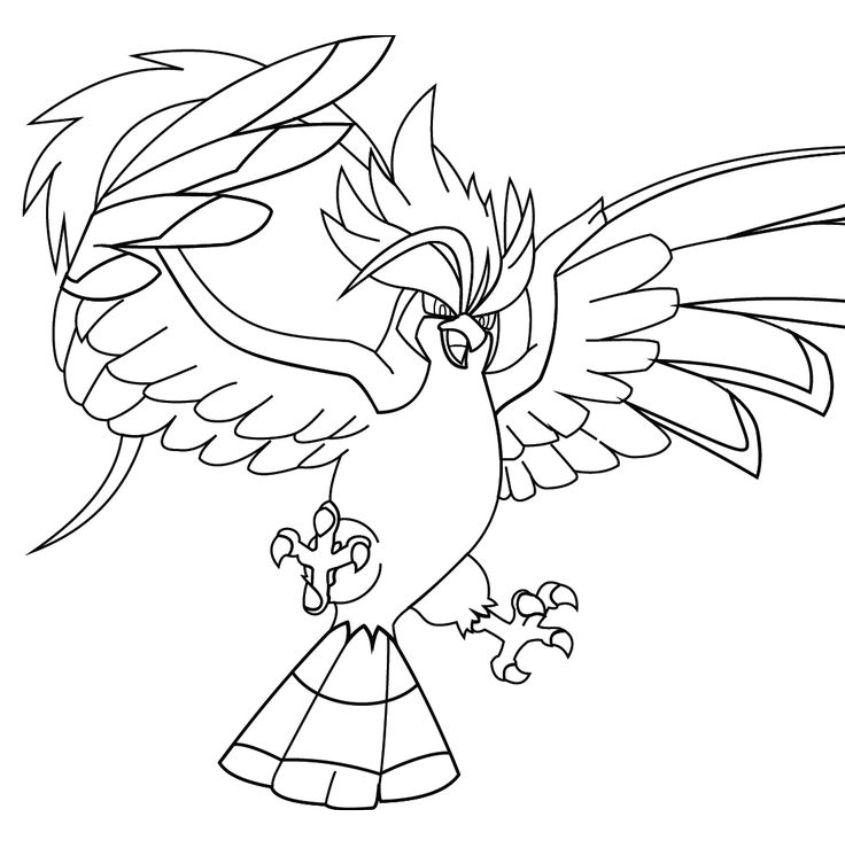 Tranh tô màu Pokemon tiến hóa mega số 25