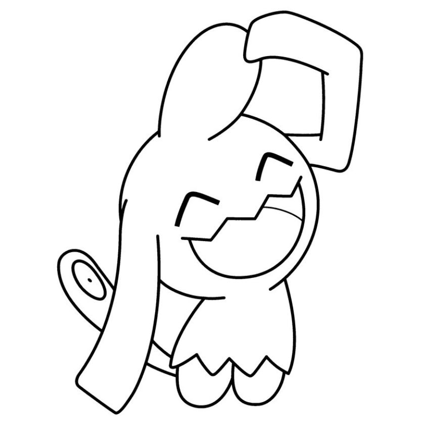 Tranh tô màu Pokemon đơn giản số 25