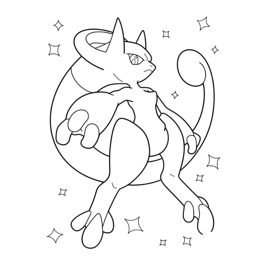 Tranh tô màu pokemon huyền thoại số 1