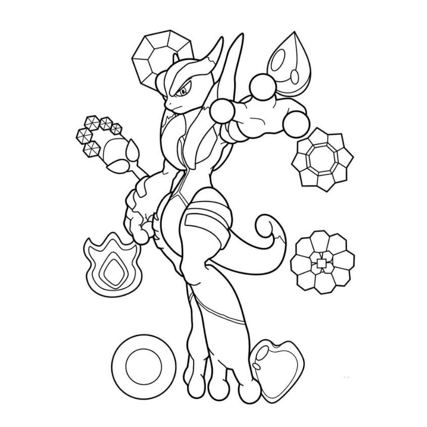 Tranh tô màu pokemon huyền thoại số 2