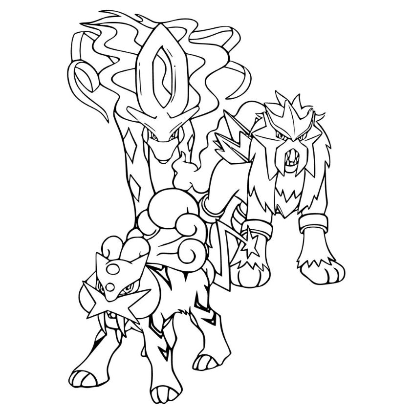 Tranh tô màu pokemon huyền thoại số 4