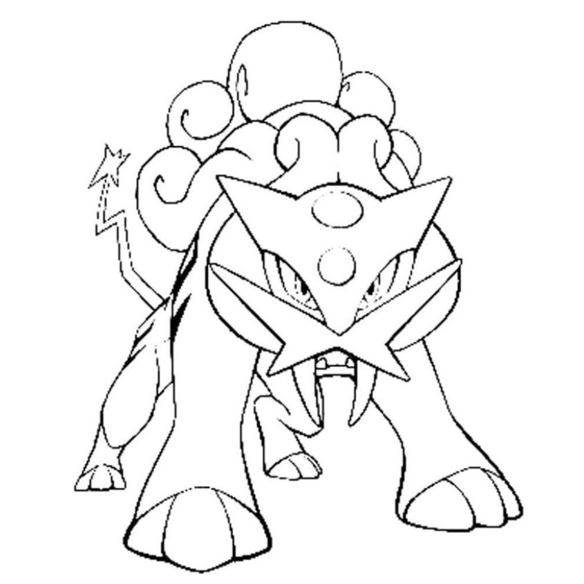 Tranh tô màu pokemon huyền thoại số 10