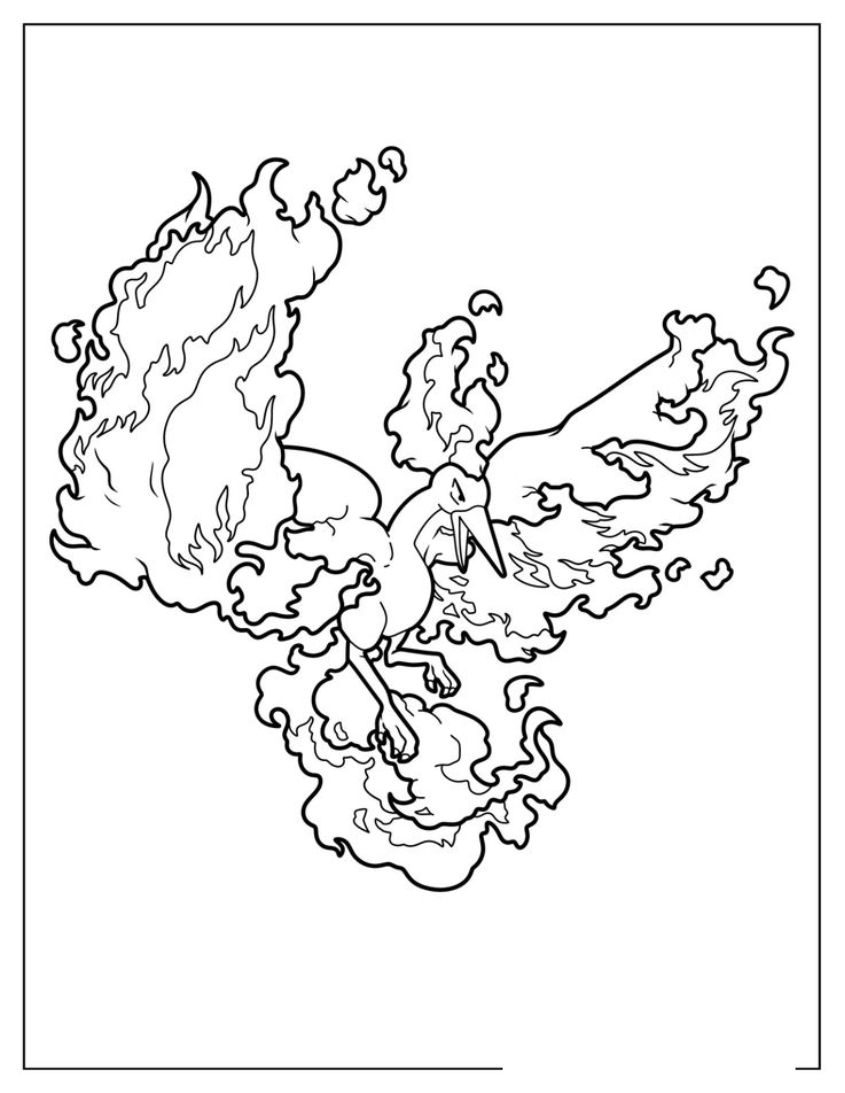 Tranh tô màu pokemon huyền thoại số 11