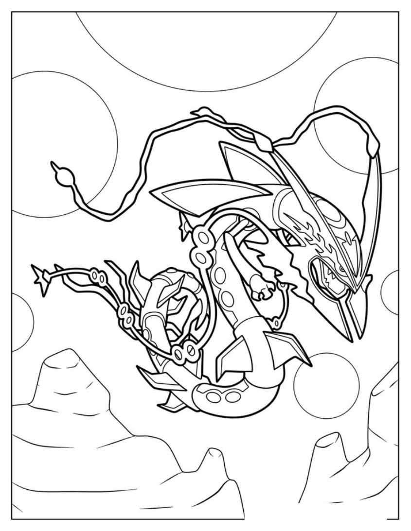 Tranh tô màu pokemon huyền thoại số 16