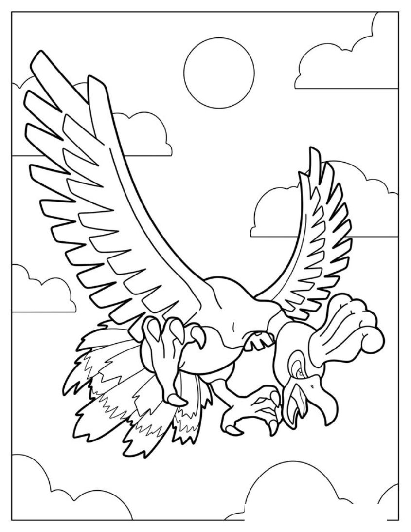 Tranh tô màu pokemon huyền thoại số 17